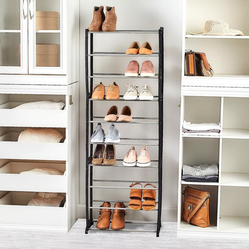 10-Tier Shoe Storage Rack  |   Household Closet Closet