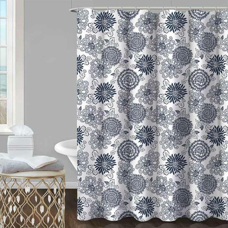 13-Pc. Chrysanthemum Shower Curtain Set  |   Curtains & Window Coverings Curtains & Window Coverings Curtains & Window Coverings