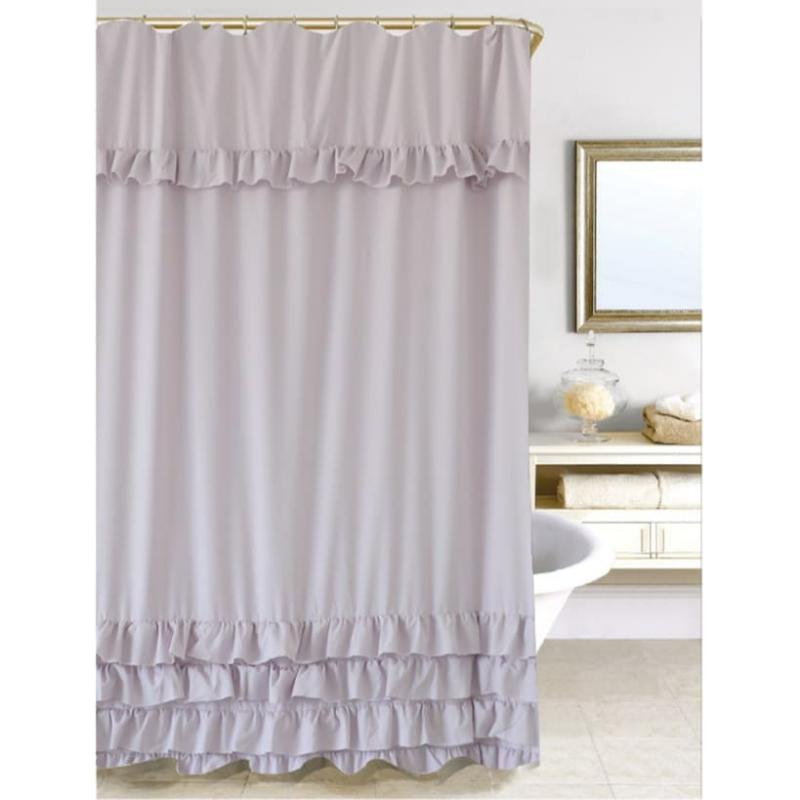 13-Pc. Four-Tier Ruffle Shower Curtain Set  |   Curtains & Window Coverings Curtains & Window Coverings Curtains & Window Coverings