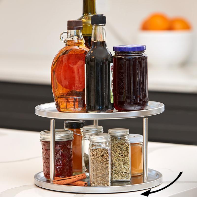 2-Tier Stainless Steel Lazy Suzan  |   Kitchen & Pantry Kitchen & Pantry Kitchen & Pantry