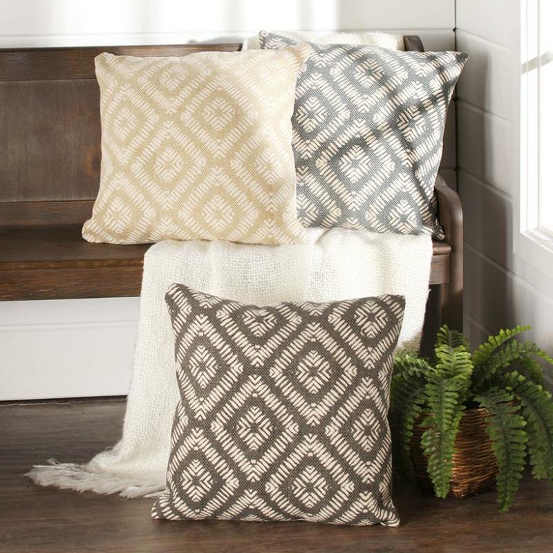 20" Diamond-Patterned Accent Pillows  |   Throws & Accent Pillows Home Decor Throws & Accent Pillows