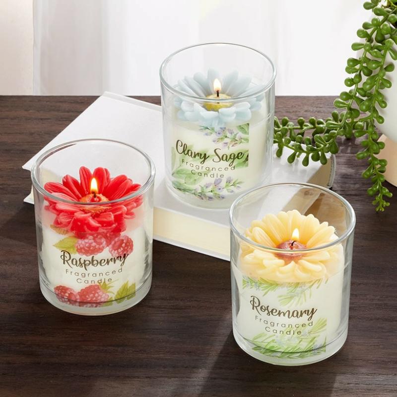 7-Oz. Scented Flower Jar Candles  |   Candles & Candleholders Candles & Candleholders Candles & Candleholders