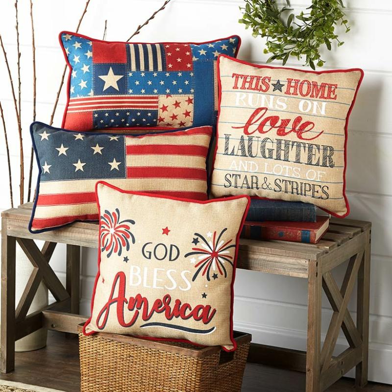 Americana Accent Pillows  |   Throws & Accent Pillows Home Decor Throws & Accent Pillows