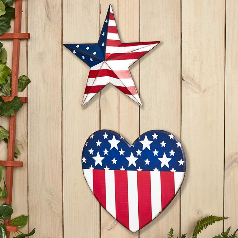 Americana Metal Outdoor Wall Art  |   Wall Art & Frames Home Decor Wall Art & Frames