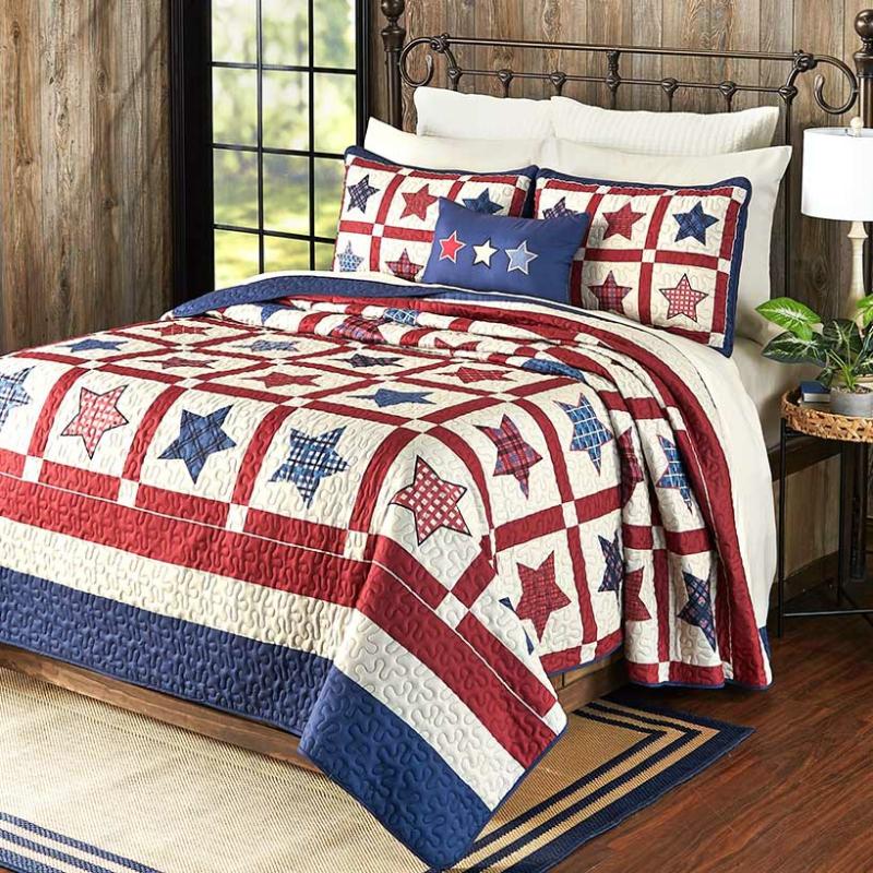 Americana Plaid Star Sham  |   Comforters & Quilts Bed & Bath Comforters & Quilts