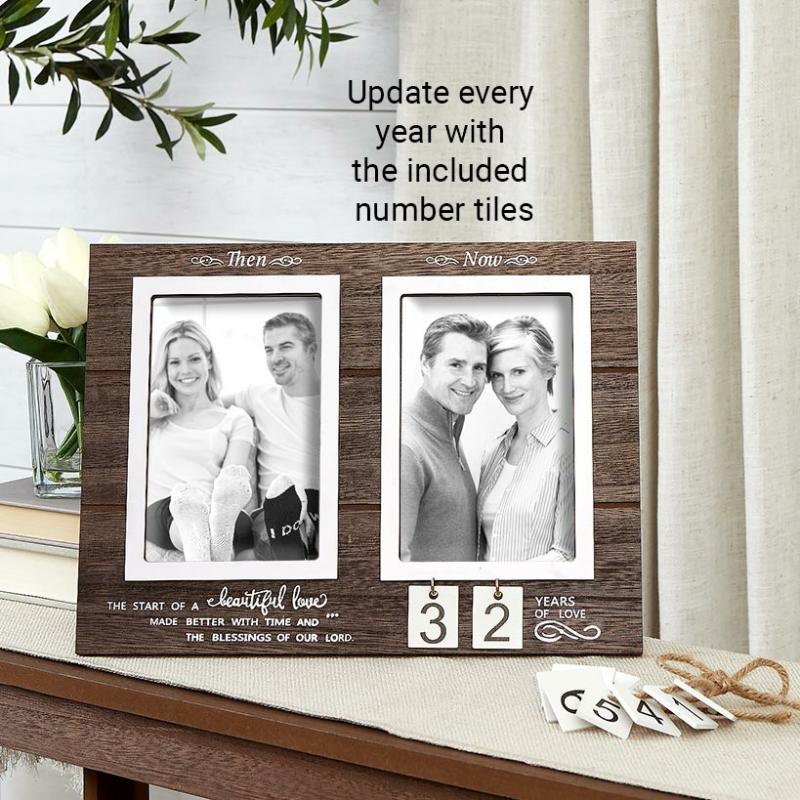 Anniversary Then And Now Photo Frame  |   Wall Art & Frames Decorative Accents Decorative Accents