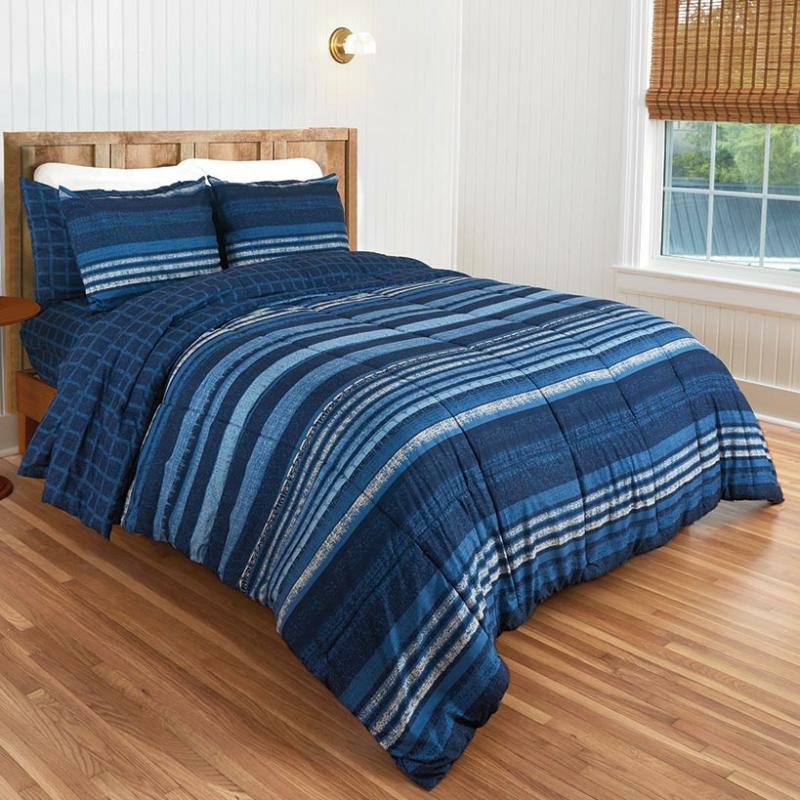 Aspen Stripe Complete Comforter Set With Sheets  |   Comforters & Quilts Bed & Bath Comforters & Quilts