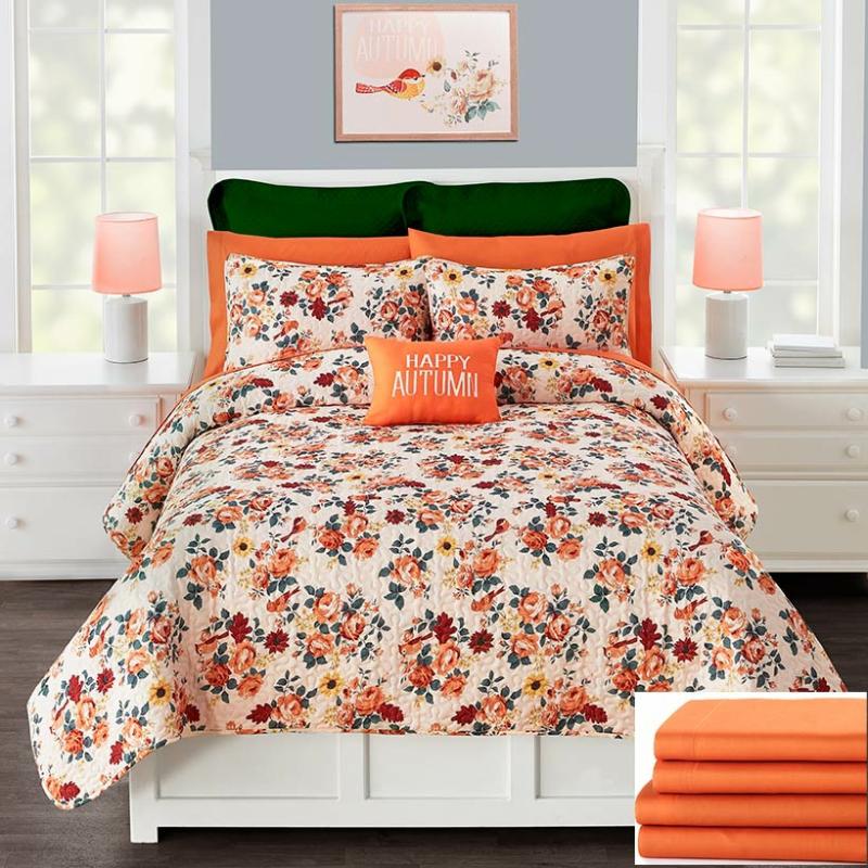 Autumn Bouquet Bedroom Collection  |   Comforters & Quilts Bed & Bath Comforters & Quilts