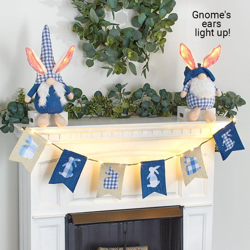 Blue And White Plaid Easter Collection  |   Decorative Accents Decorative Accents Decorative Accents