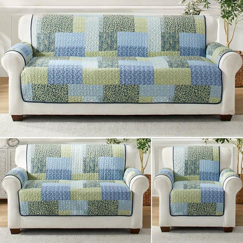 Blue Floral Patch Furniture Covers  |   Slipcovers Home Decor Slipcovers