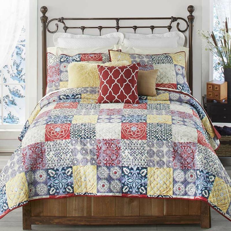 Bohemian Patch Quilted Bedding Ensemble  |   Comforters & Quilts Bed & Bath Comforters & Quilts