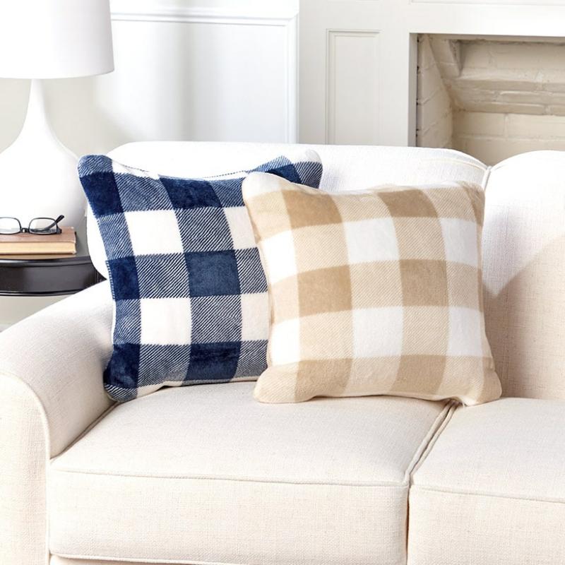 Buffalo Plaid Plush Accent Pillow  |   Throws & Accent Pillows Home Decor Linen