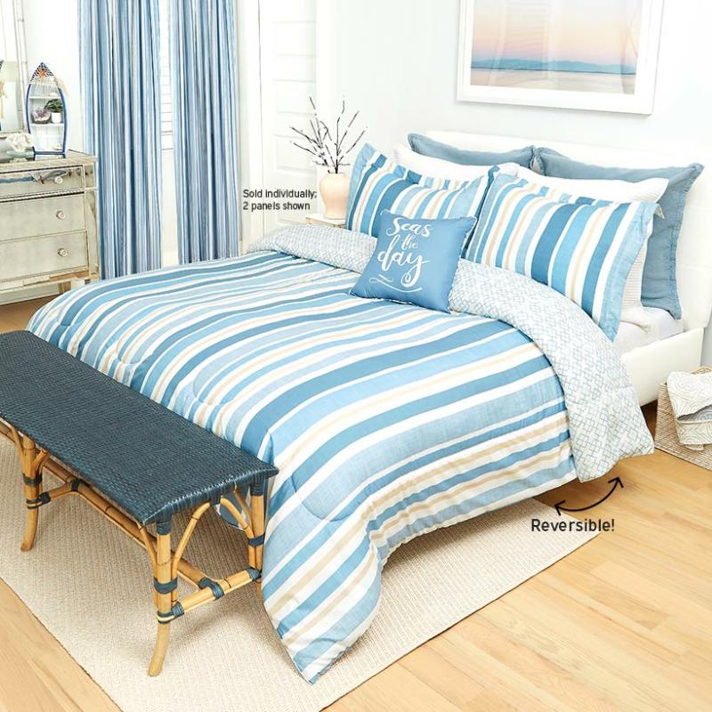 Coastal Stripe Comforter Set  |   Comforters & Quilts Bed & Bath Comforters & Quilts