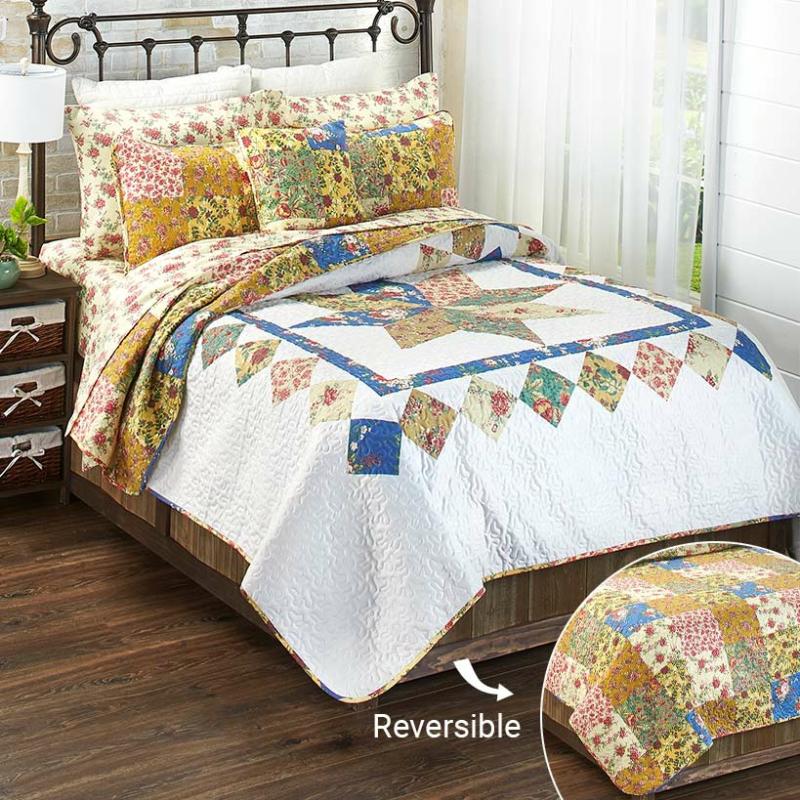 Country Quilt Bedroom Ensemble  |   Sheets, Shams & Blankets Bed & Bath Comforters & Quilts