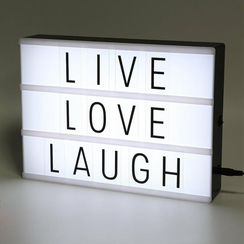 Customizable Cinema Light Box  |   Lighted Decor Home Decor Lighted Decor