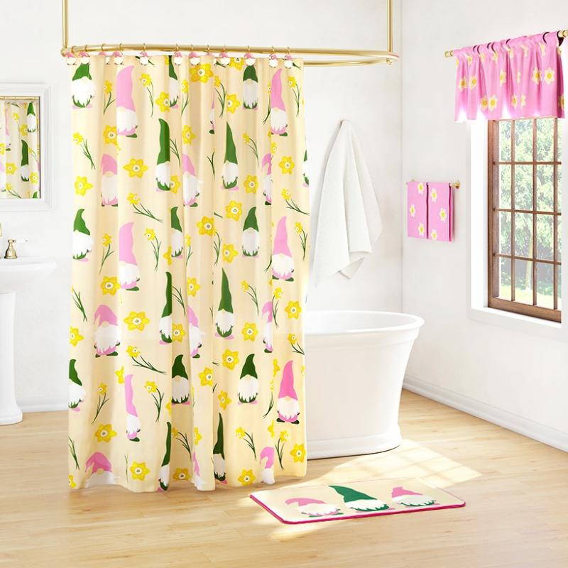 Daffodil Gnomes Bath Collection  |   Curtains & Window Coverings Curtains & Window Coverings Curtains & Window Coverings