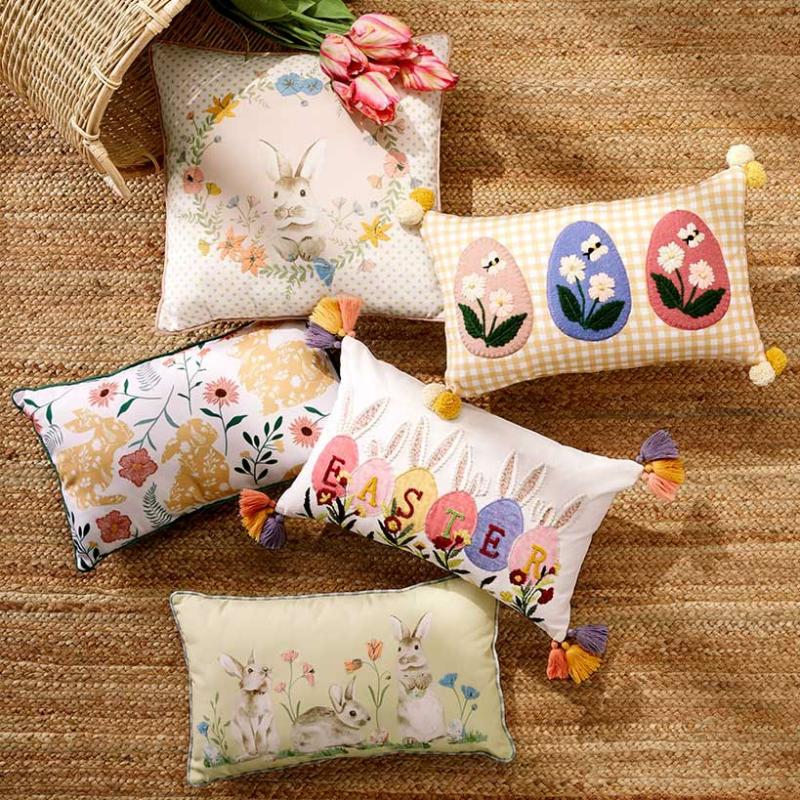 Easter Floral Decorative Pillows  |   Throws & Accent Pillows Home Decor Throws & Accent Pillows