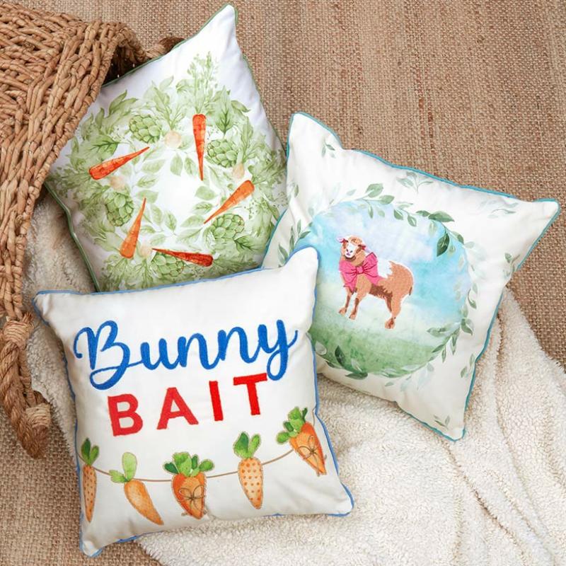 Farmers Market Easter Accent Pillows  |   Throws & Accent Pillows Home Decor Throws & Accent Pillows