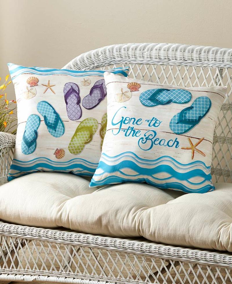 Flip-Flop Accent Pillows  |   Throws & Accent Pillows Home Decor Throws & Accent Pillows