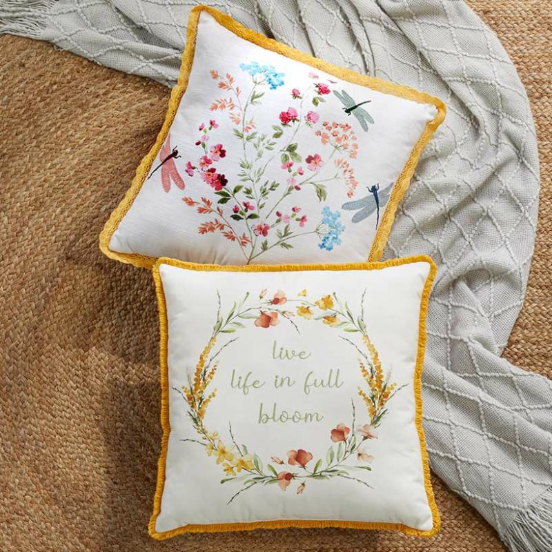 Full Bloom Spring Decorative Pillows  |   Throws & Accent Pillows Home Decor Throws & Accent Pillows