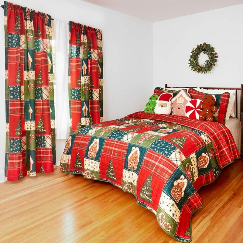 Gingerbread Patchwork Quilt Ensemble  |   Comforters & Quilts Bed & Bath Comforters & Quilts