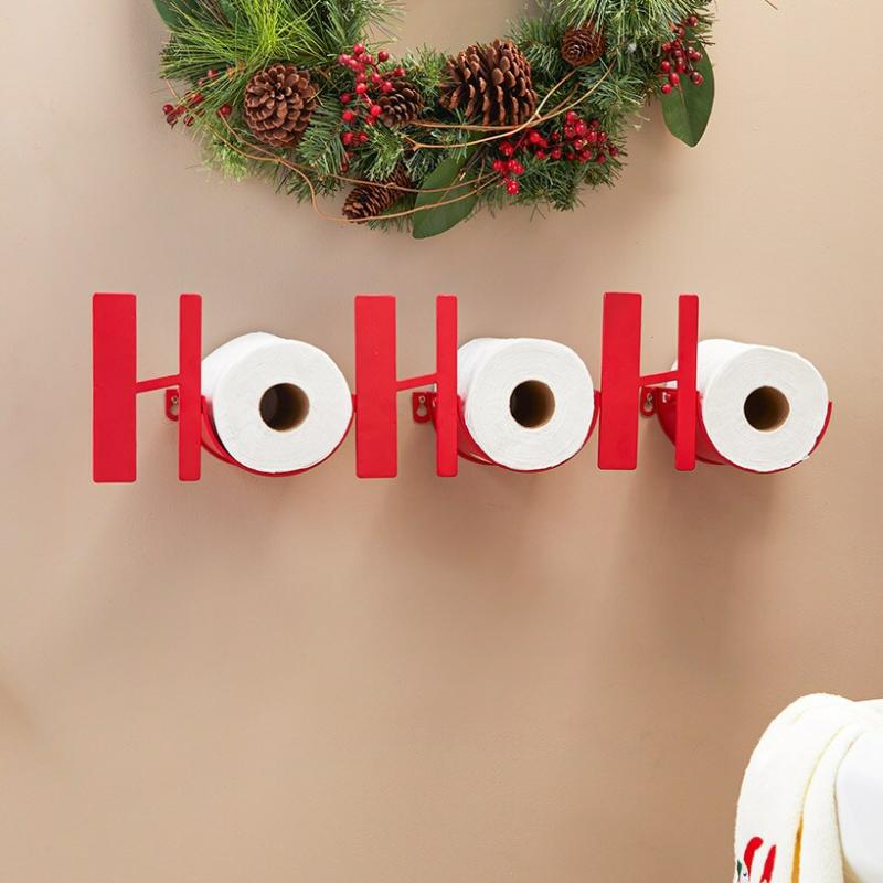 Ho Ho Ho Toilet Paper Holder  |   Bathroom Bathroom Bathroom