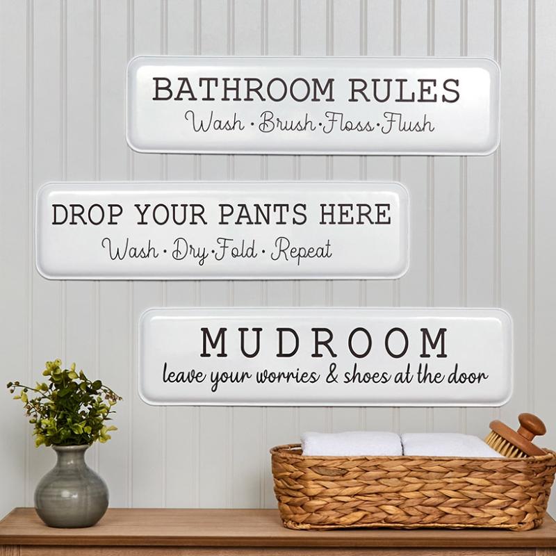 Humorous Household Signs  |   Wall Art & Frames Decorative Accents Decorative Accents