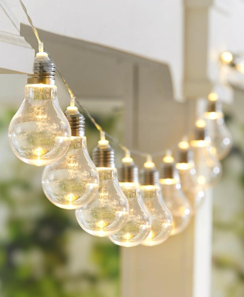 Iridescent Led Bulb String Lights  |   Wall Art & Frames Home Decor Pink