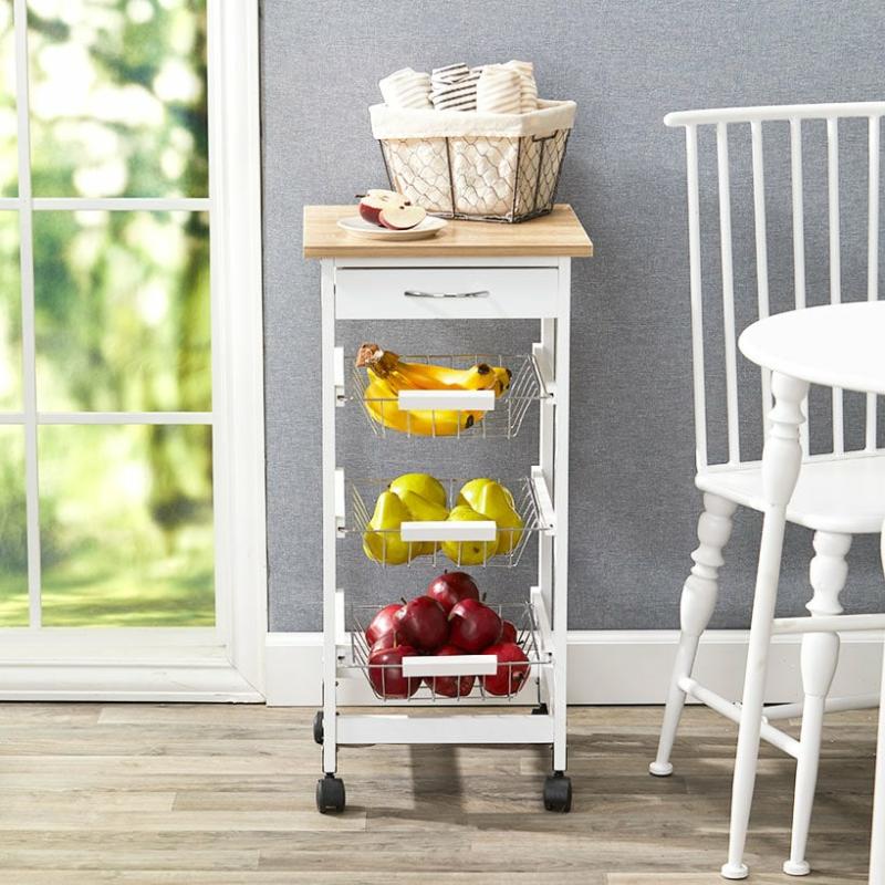 Kitchen Cart With Shelving  |   Kitchen & Pantry Kitchen & Pantry Black