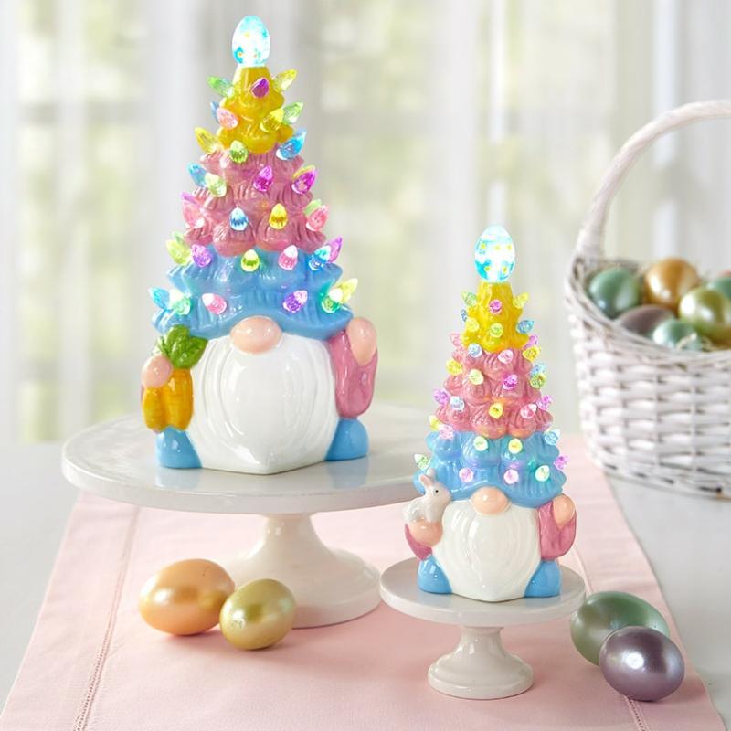 Lighted Easter Retro Gnome Trees  |   Decorative Accents Decorative Accents Decorative Accents