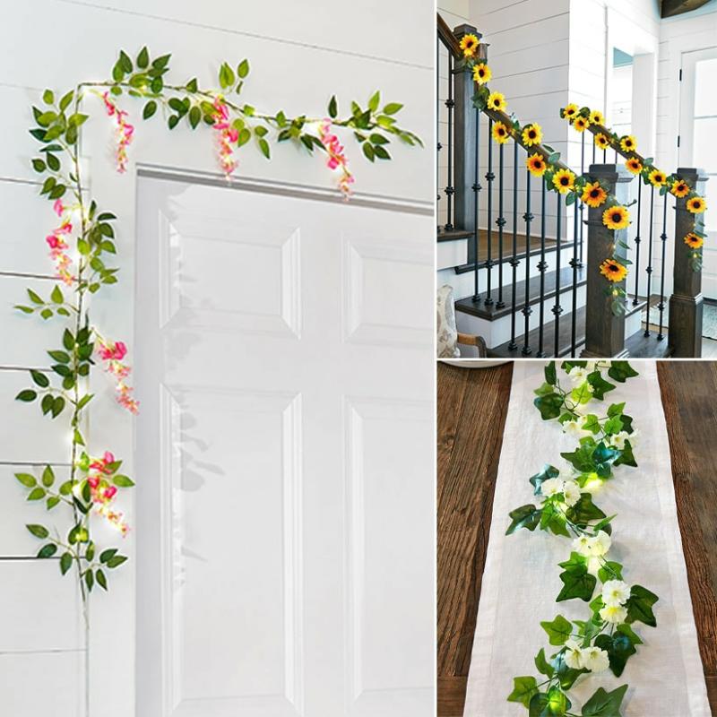 Lighted Floral Garlands  |   Wreaths & Florals Decorative Accents Decorative Accents