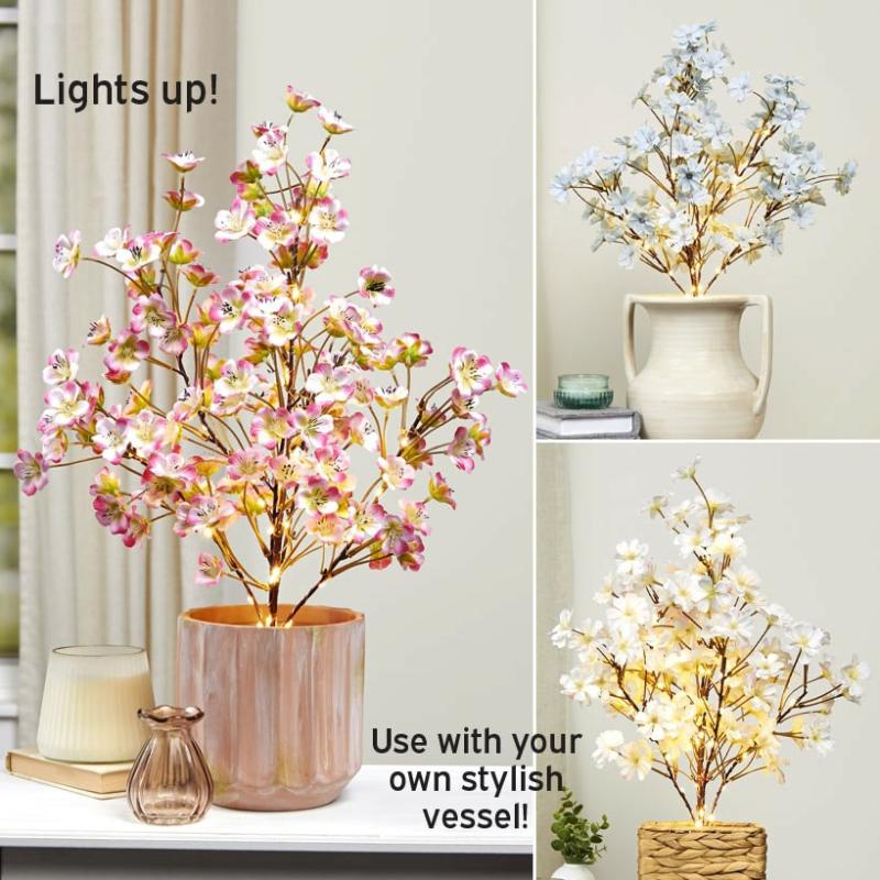 Lighted Floral Table Trees  |   Wreaths & Florals Home Decor Blue