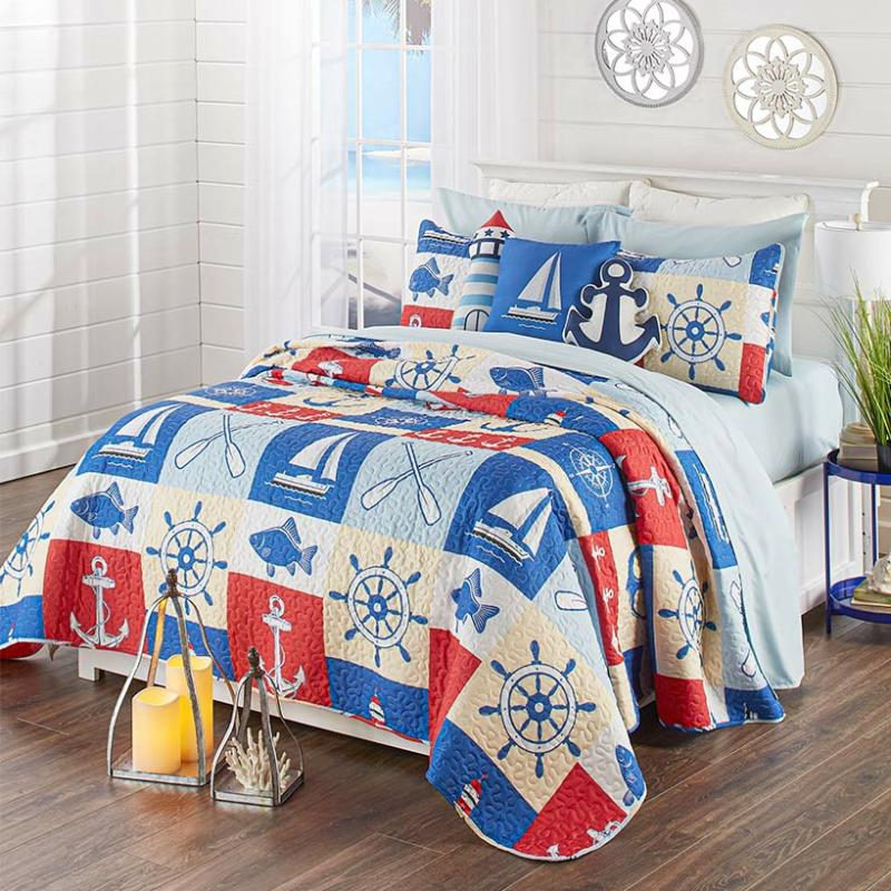 Nautical Bedroom Ensemble  |   Comforters & Quilts Bed & Bath Comforters & Quilts