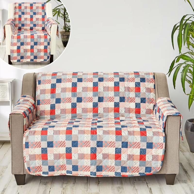 Patriotic Check Furniture Covers  |   Slipcovers Home Decor Slipcovers