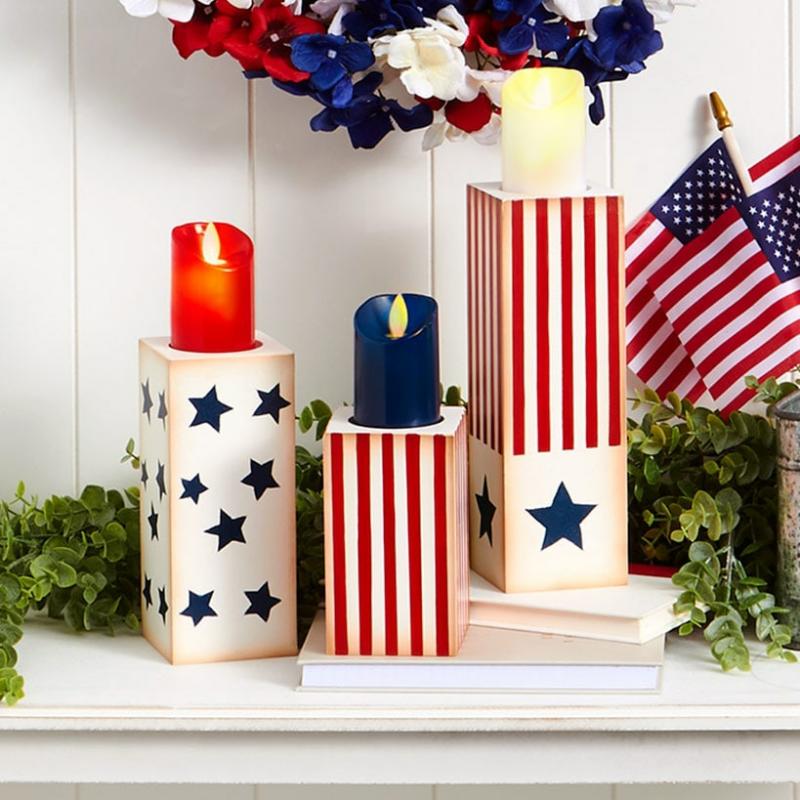 Patriotic Led Candle Set  |   Candles & Candleholders Candles & Candleholders Candles & Candleholders