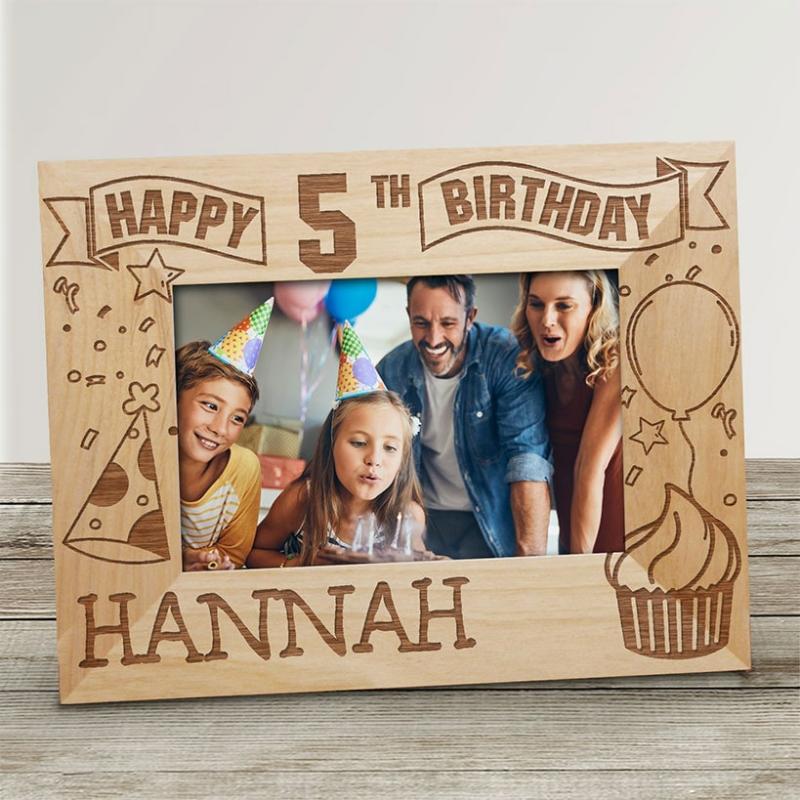 Personalized Birthday Wooden Picture Frame  |   Decorative Accents Decorative Accents Decorative Accents