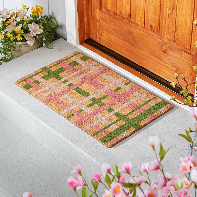 Plaid Coir Doormat  |   Rugs & Doormats Home Decor Rugs & Doormats