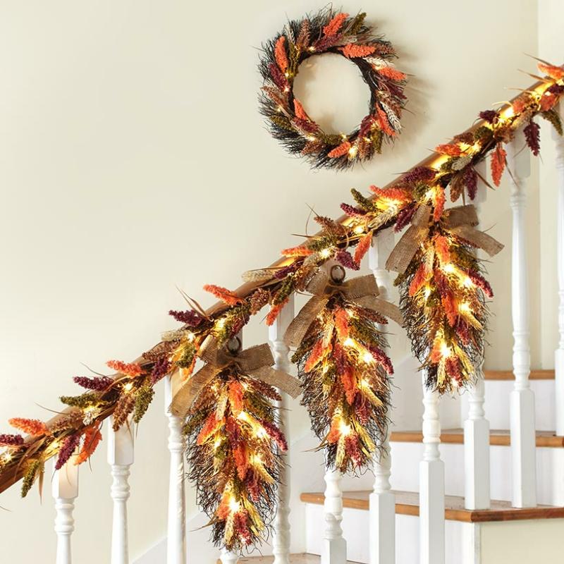 Pre-Lit Faux Fall Botanicals  |   Decorative Accents Decorative Accents Decorative Accents