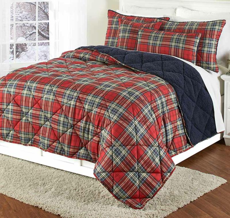 Reversible Tartan Plaid Bedding Collection  |   Comforters & Quilts Bed & Bath Comforters & Quilts