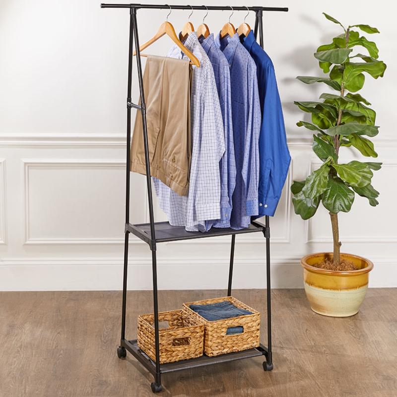 Rolling Garment Rack With Shelving  |   Closet Closet Closet