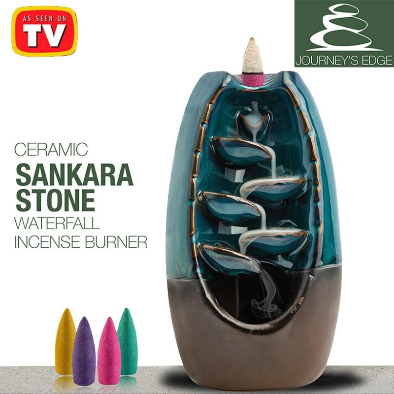 Sankara Waterfall Incense Burner And Cones  |   Candles & Candleholders Home Decor Candles & Candleholders