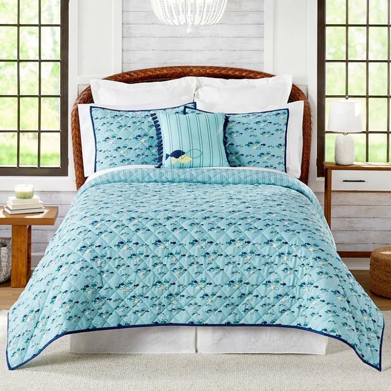 School Of Fish Quilt Ensemble  |   Comforters & Quilts Bed & Bath Comforters & Quilts