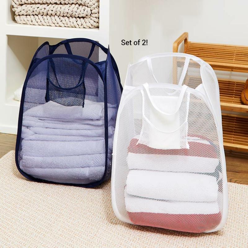 Set Of 2 Pop-Up Hampers  |   Laundry Laundry Laundry