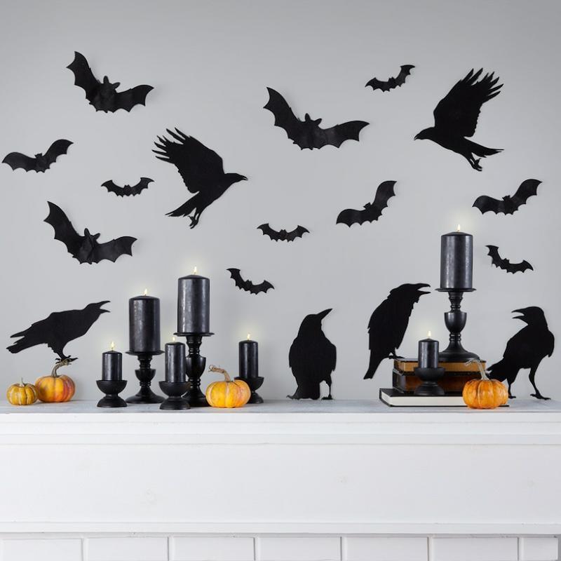 Sets Of 10 Bats Or Crows  |   Decorative Accents Decorative Accents Decorative Accents