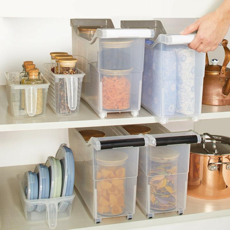 Slim Rolling Cabinet Storage Bins  |   Bathroom Closet Bathroom