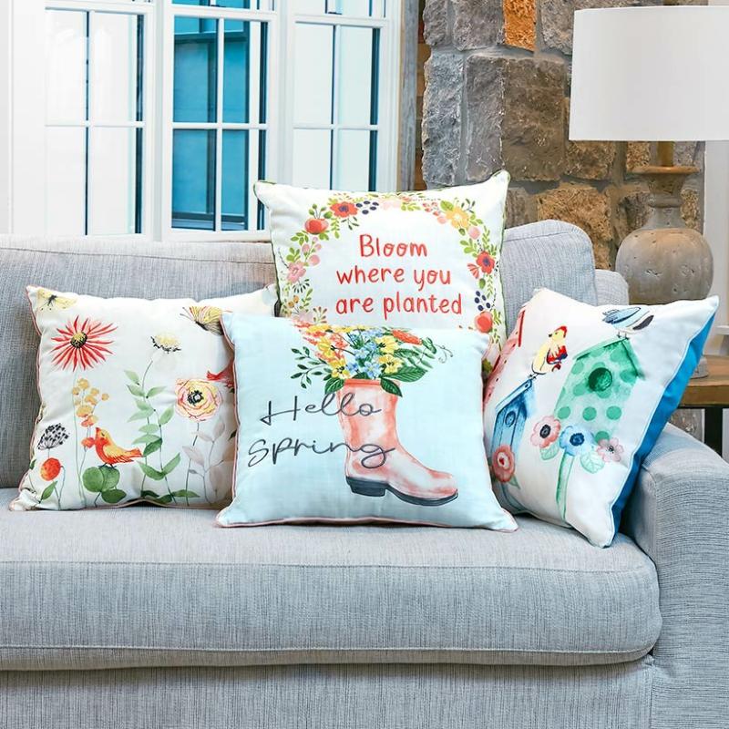 Spring In The Garden Accent Pillows  |   Throws & Accent Pillows Home Decor Throws & Accent Pillows