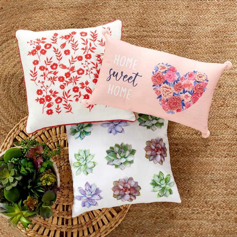 Springtime Floral Accent Pillows  |   Throws & Accent Pillows Home Decor Throws & Accent Pillows