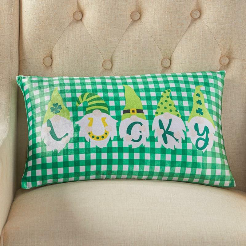 St. Patrick’s Day Gnome Pillow  |   Throws & Accent Pillows Home Decor Throws & Accent Pillows