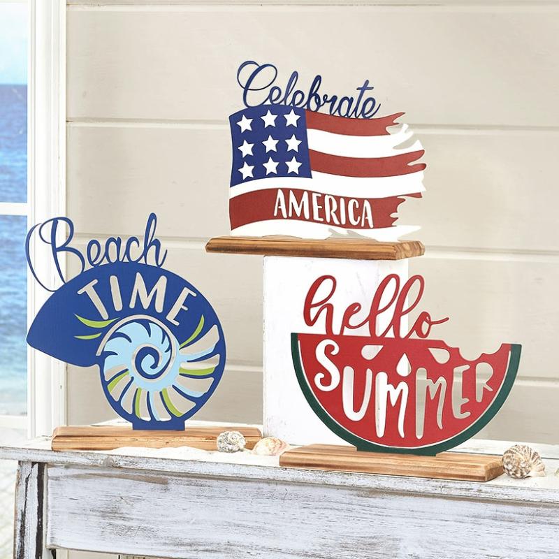 Summer Icon Tabletop Signs  |   Decorative Accents Decorative Accents Decorative Accents