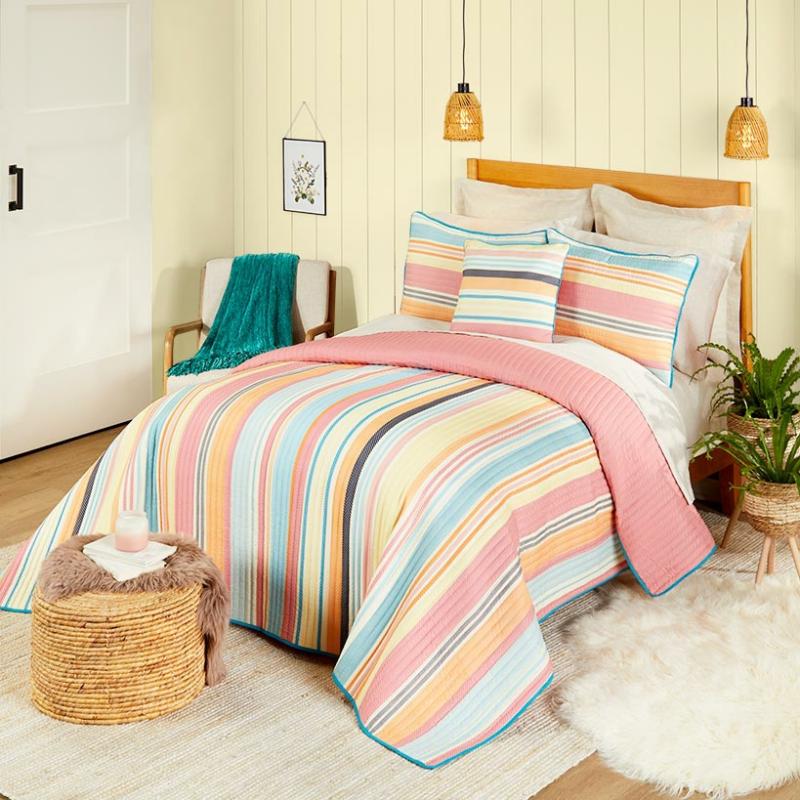 Summer Stripe Quilt Ensemble  |   Comforters & Quilts Bed & Bath Comforters & Quilts